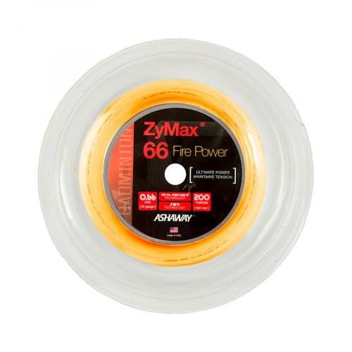 Badmintonový výplet ASHAWAY ZyMax 66 Fire Power - Barva: oranžová, Délka: 10 m